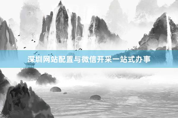 深圳网站配置与微信开采一站式办事